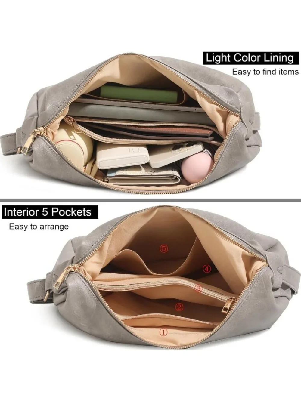 Stylish Foldable Hobo Bag for Women | Versatile Shoulder & Crossbody Purse
